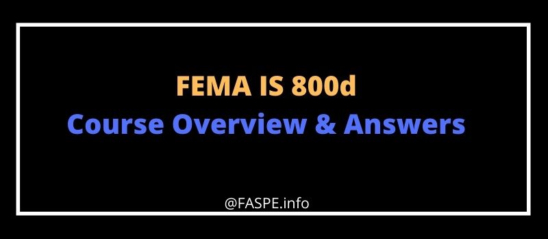 FEMA IS 800d answers