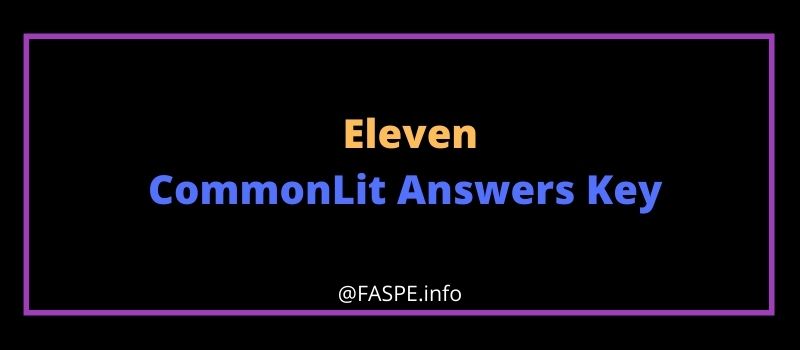 eleven CommonLit Answers Key